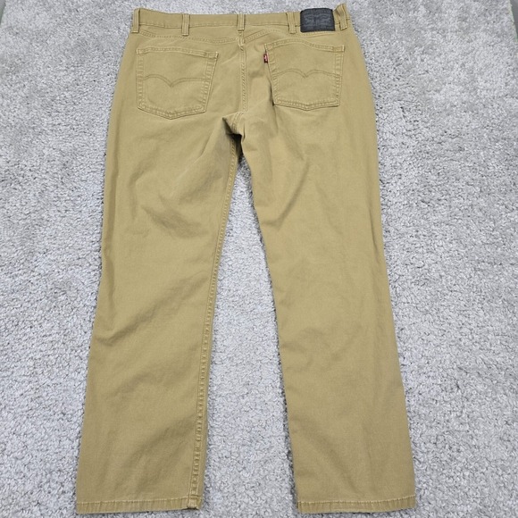 Levis Pants 514 Men 38x30 Tan Straight Fit Stretch Mid Rise Classic Casual - Picture 6 of 12